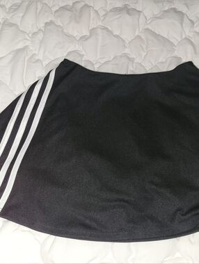 adidas Black Skirt with White Stripe Trim